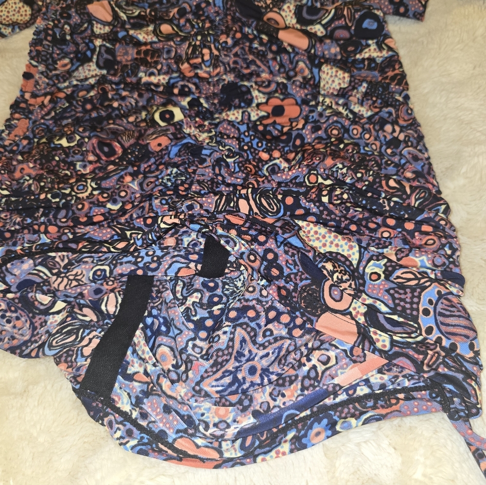 A.L.C. Nolan Dress Stretch Floral Ruched - Picture 6 of 8